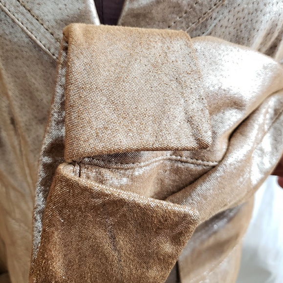 Melanie Lyne Rose Gold metallic leather jacket - Picture 6 of 8